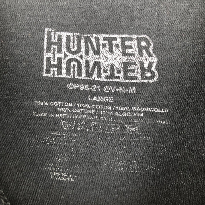 HUNTERxHUNTER Phantom Troupe Anime Character Print T-Shirt (Men's Size L) cotton black type Vintage Second Hand