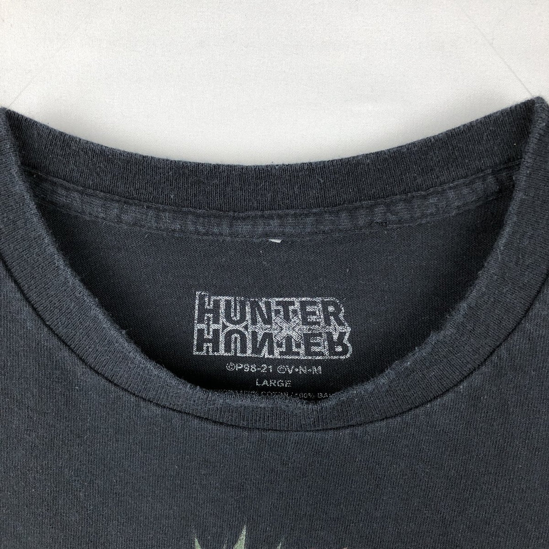 HUNTERxHUNTER Phantom Troupe Anime Character Print T-Shirt (Men's Size L) cotton black type Vintage Second Hand