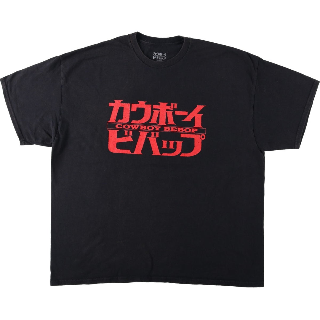 COWBOY BEBOP Cowboy Bebop Anime Character Print T-Shirt Men's XL cotton black type Vintage Second Hand