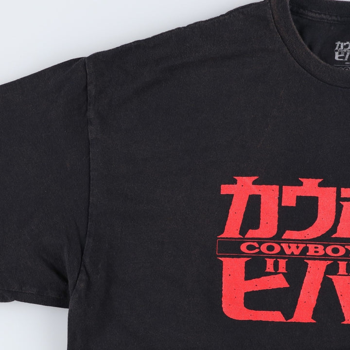COWBOY BEBOP Cowboy Bebop Anime Character Print T-Shirt Men's XL cotton black type Vintage Second Hand