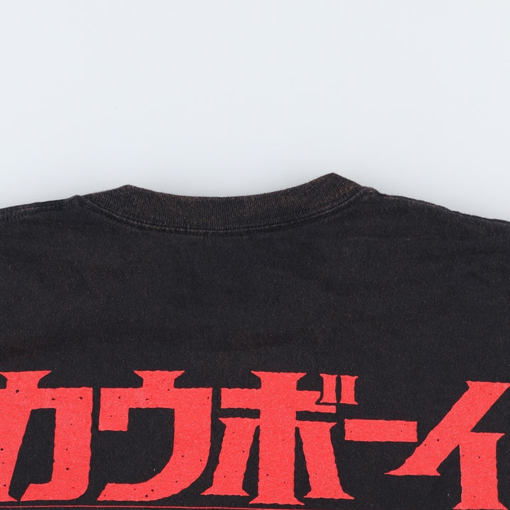 COWBOY BEBOP Cowboy Bebop Anime Character Print T-Shirt Men's XL cotton black type Vintage Second Hand