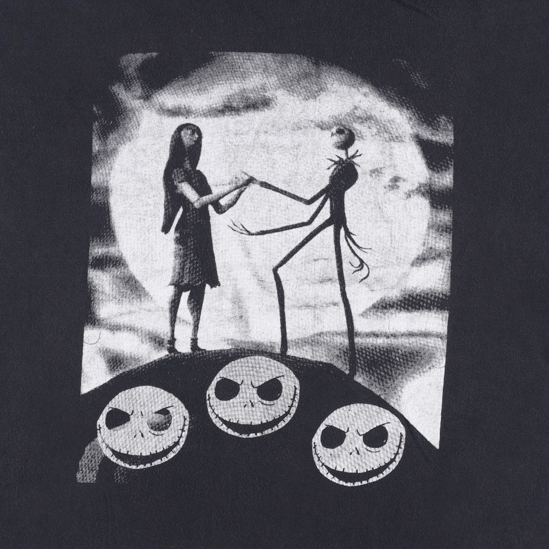 The Nightmare Before Christmas Character Print T-Shirt (Men's XL equivalent) unclear black type Vintage Second Hand