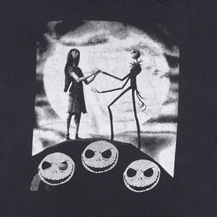 The Nightmare Before Christmas Character Print T-Shirt (Men's XL equivalent) unclear black type Vintage Second Hand