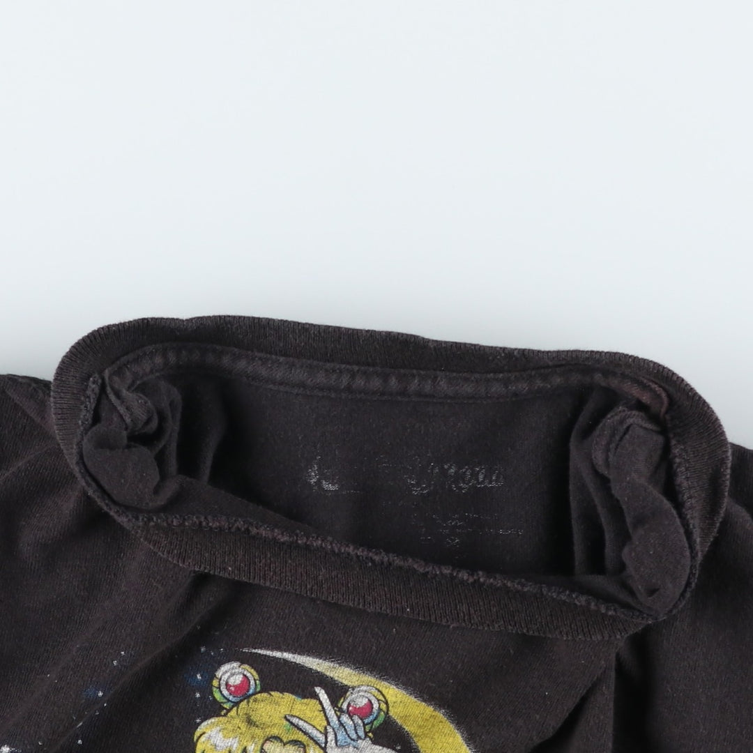 SAILOR MOON Usagi Tsukino Anime Character Print T-Shirt (Men's XL equivalent) unclear black type Vintage Second Hand