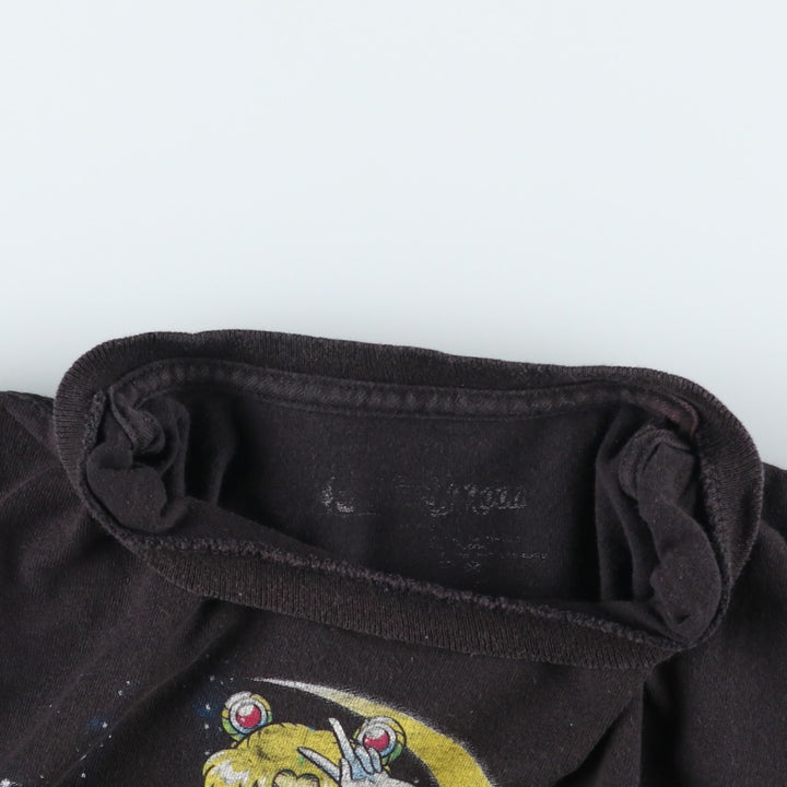 SAILOR MOON Usagi Tsukino Anime Character Print T-Shirt (Men's XL equivalent) unclear black type Vintage Second Hand