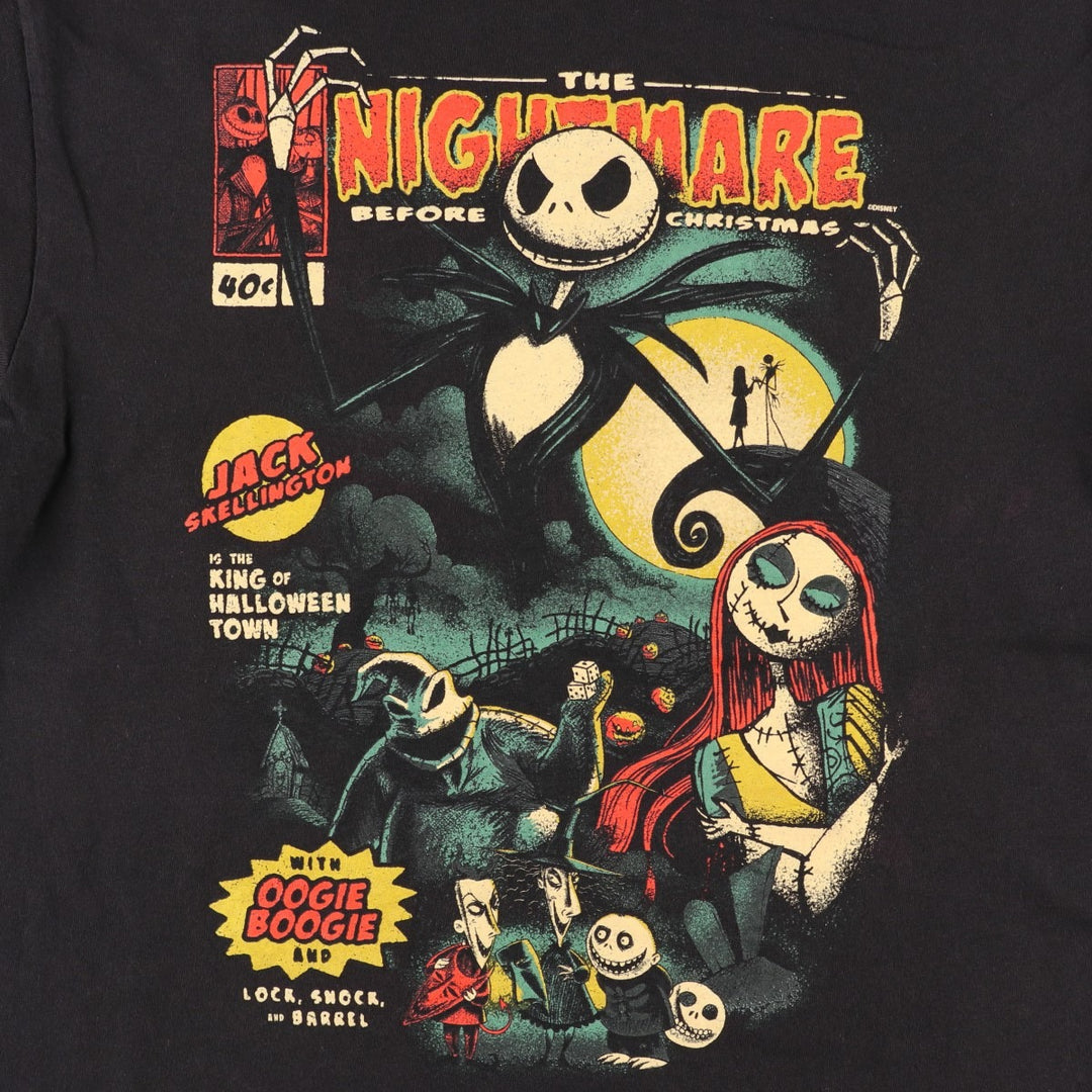 DELTA The Nightmare Before Christmas Character Print T-Shirt (Men's Size L) cotton black type Vintage Second Hand