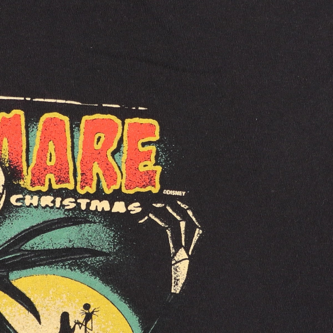 DELTA The Nightmare Before Christmas Character Print T-Shirt (Men's Size L) cotton black type Vintage Second Hand