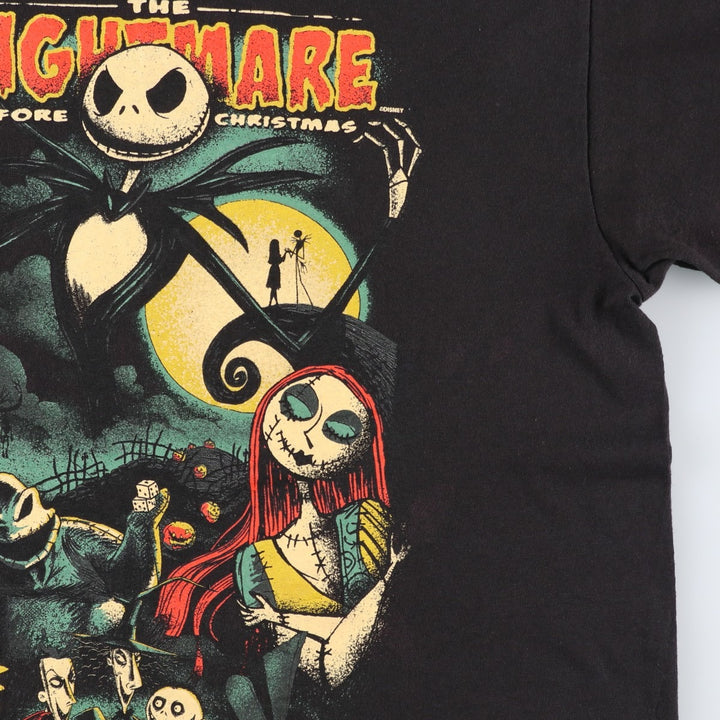 DELTA The Nightmare Before Christmas Character Print T-Shirt (Men's Size L) cotton black type Vintage Second Hand