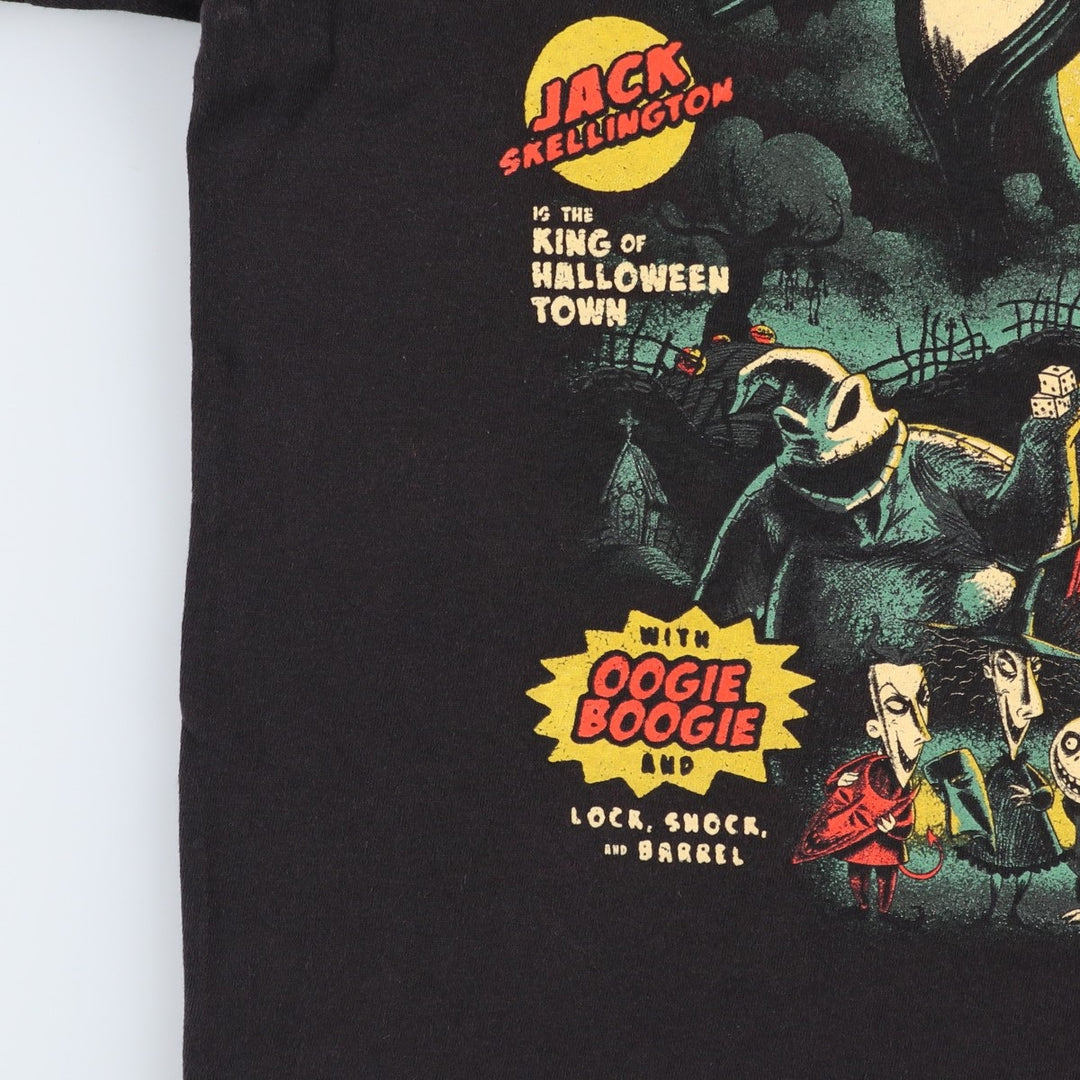 DELTA The Nightmare Before Christmas Character Print T-Shirt (Men's Size L) cotton black type Vintage Second Hand