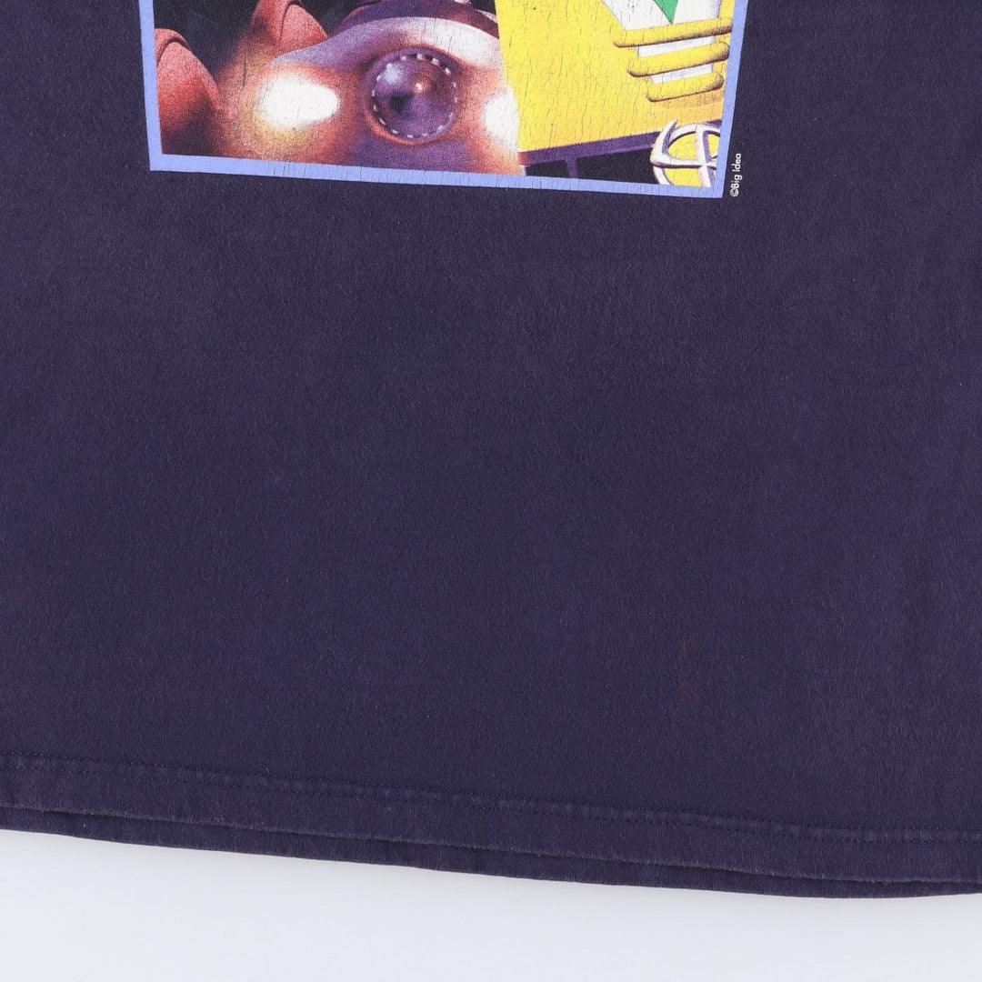 DELTA RALLY BOY Character Print T-Shirt (Men's Size L) cotton navy blue type Vintage Second Hand