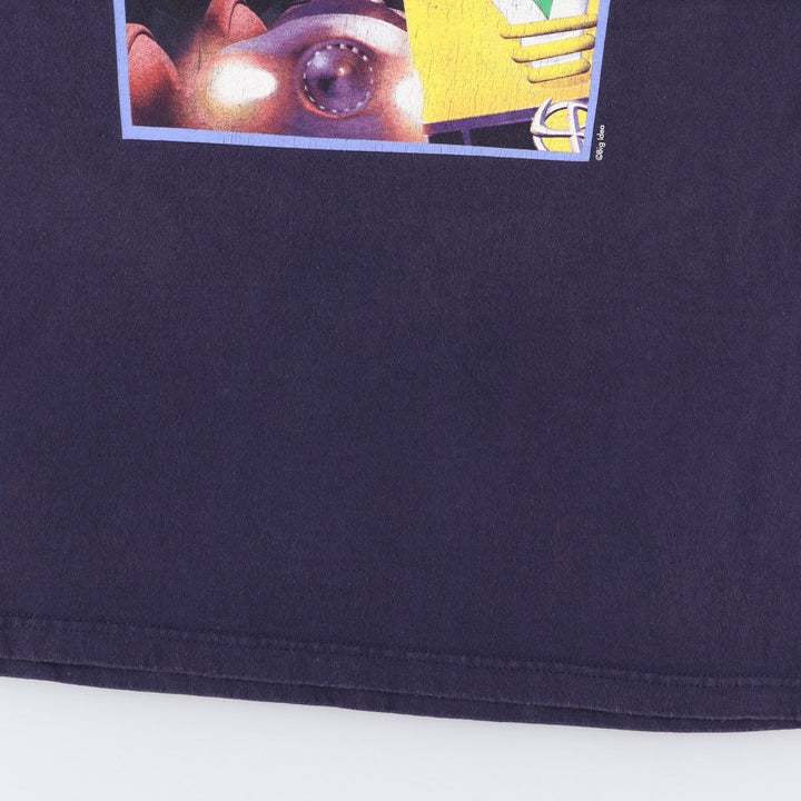 DELTA RALLY BOY Character Print T-Shirt (Men's Size L) cotton navy blue type Vintage Second Hand