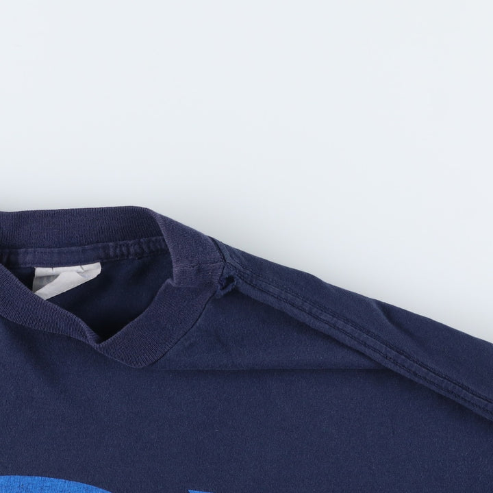 90'S TULTEX SUPERMAN character print T-shirt, men's size XL equivalent, vintage. cotton navy blue type Vintage Second Hand