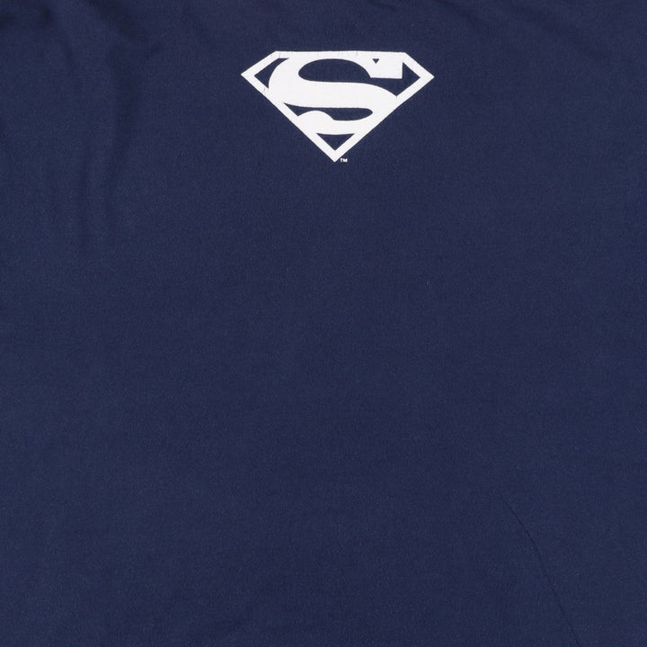 90'S TULTEX SUPERMAN character print T-shirt, men's size XL equivalent, vintage. cotton navy blue type Vintage Second Hand