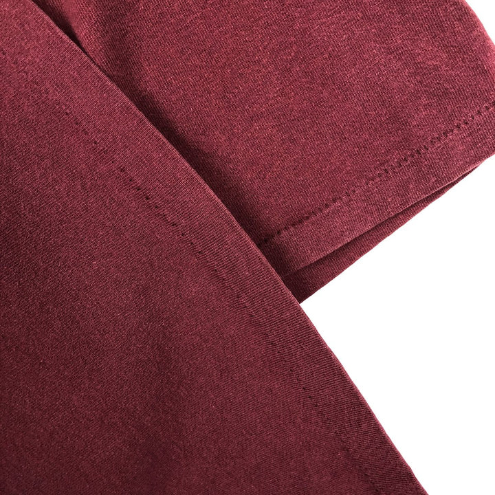 90'S ONEITA College T-shirt, Made in USA, Men's XL equivalent, Vintage cotton burgundy type Vintage Second Hand