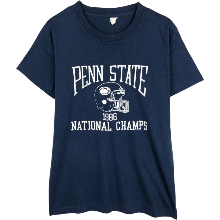 ~90'S PENN STATE Pennsylvania State University College T-shirt, Men's Size S (approx.), Vintage unclear navy blue type Vintage Second Hand