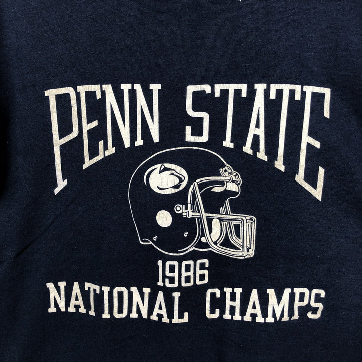 ~90'S PENN STATE Pennsylvania State University College T-shirt, Men's Size S (approx.), Vintage unclear navy blue type Vintage Second Hand