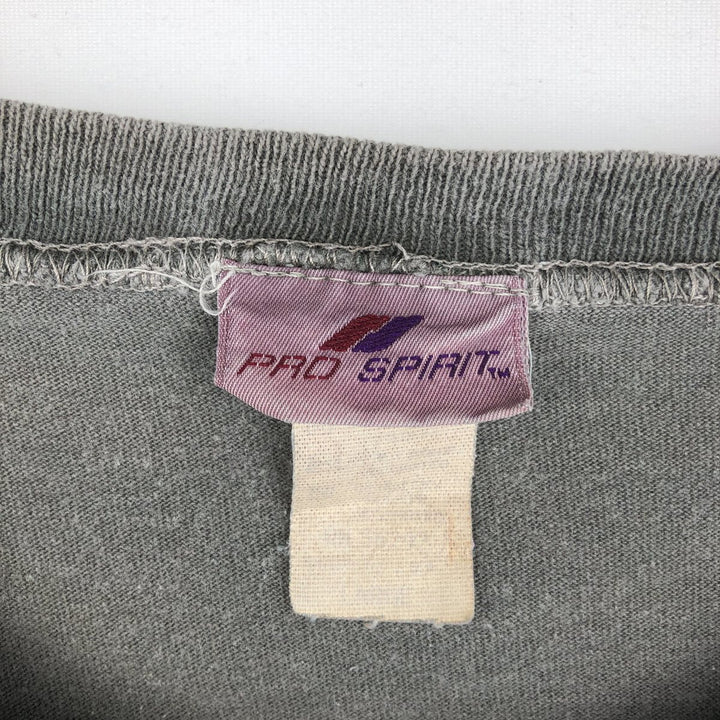~90'S PRO SPIRIT College T-shirt, Men's XL equivalent, Vintage unclear gray type Vintage Second Hand