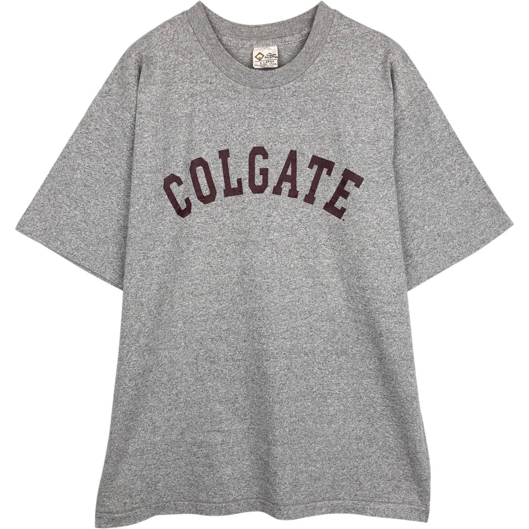 90'S The Cotton Exchange College T-shirt, Made in USA, Men's XL equivalent, Vintage cotton gray type Vintage Second Hand