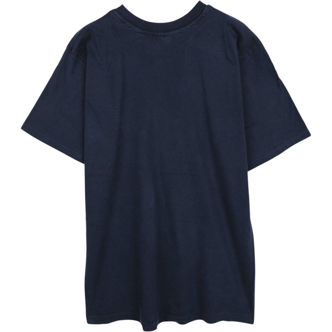 1990'S The Cotton Exchange MICHIGAN University of Michigan College T-shirt, Made in USA, Men's Size L (approx.), Vintage cotton navy blue type Vintage Second Hand