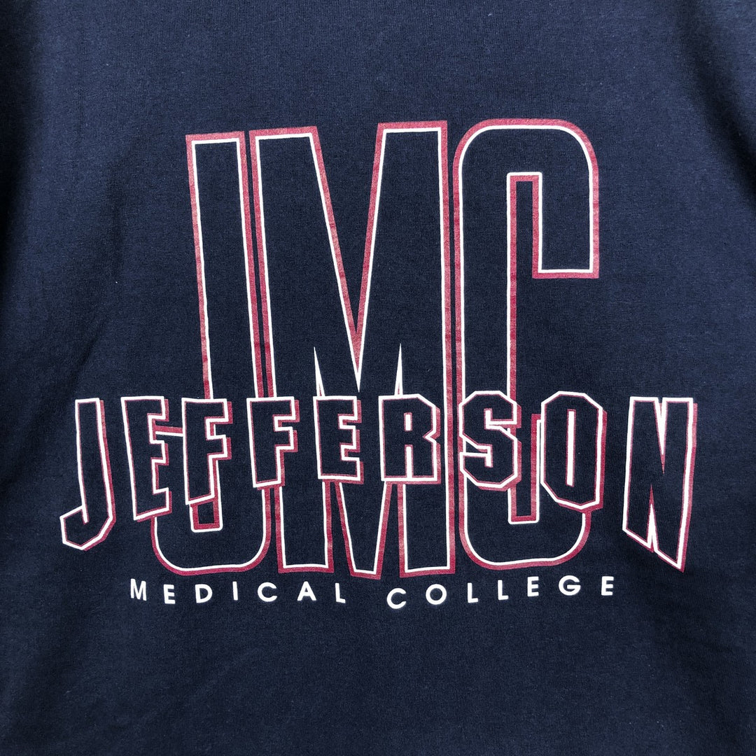 90'S GEAR College T-shirt, Made in USA, Men's Size L (approx.), Vintage cotton navy blue type Vintage Second Hand