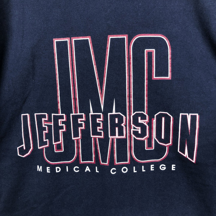 90'S GEAR College T-shirt, Made in USA, Men's Size L (approx.), Vintage cotton navy blue type Vintage Second Hand