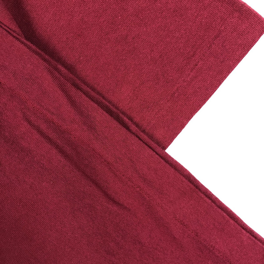 90'S Fruit of the Loom College T-shirt, Made in USA, Men's XL, Vintage cotton burgundy type Vintage Second Hand