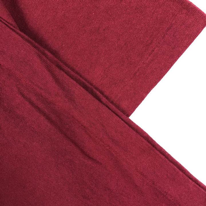 90'S Fruit of the Loom College T-shirt, Made in USA, Men's XL, Vintage cotton burgundy type Vintage Second Hand