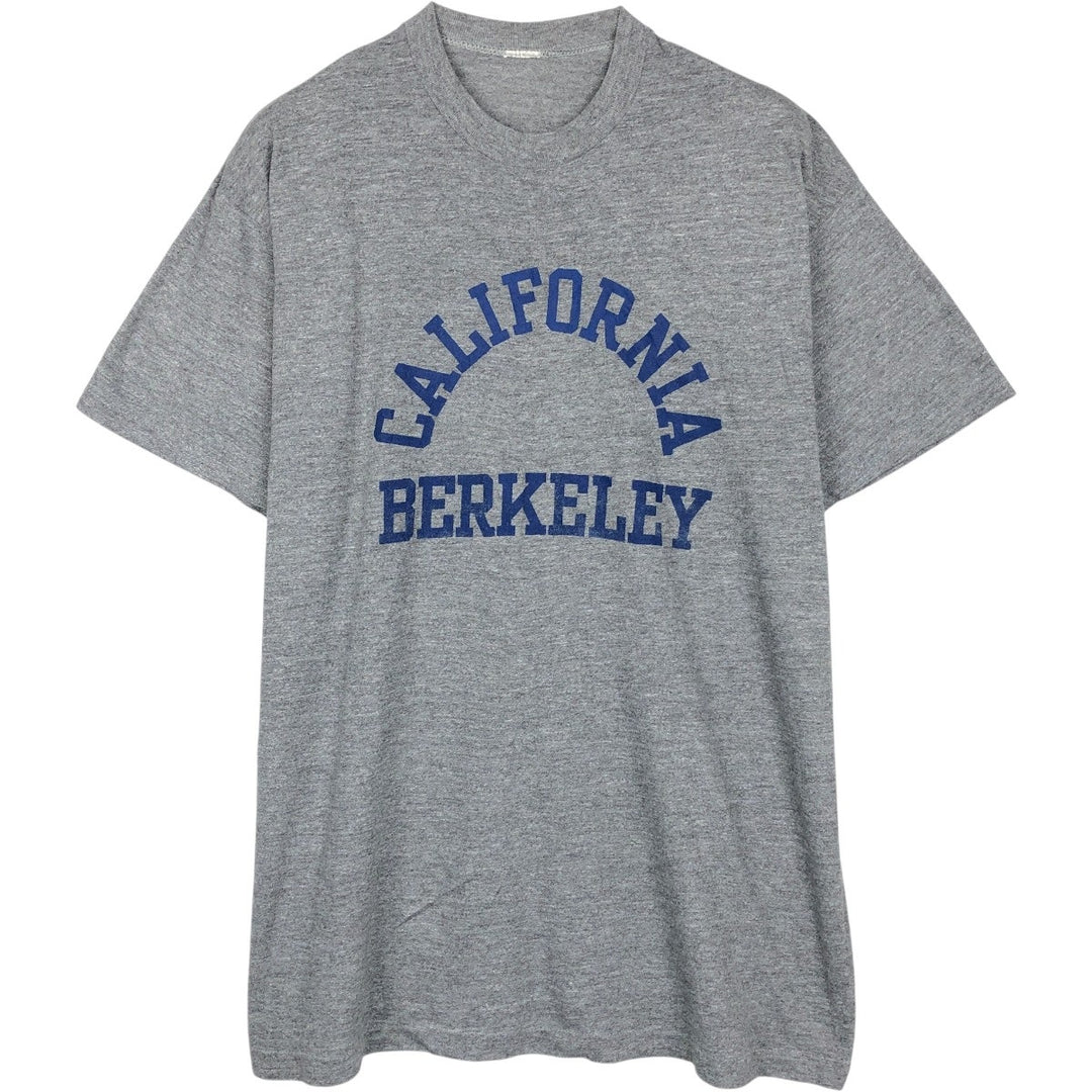 ~90'S College T-shirt, Men's Size L (approx.), Vintage unclear gray type Vintage Second Hand