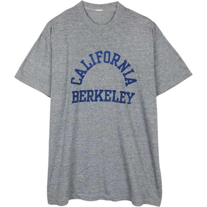 ~90'S College T-shirt, Men's Size L (approx.), Vintage unclear gray type Vintage Second Hand