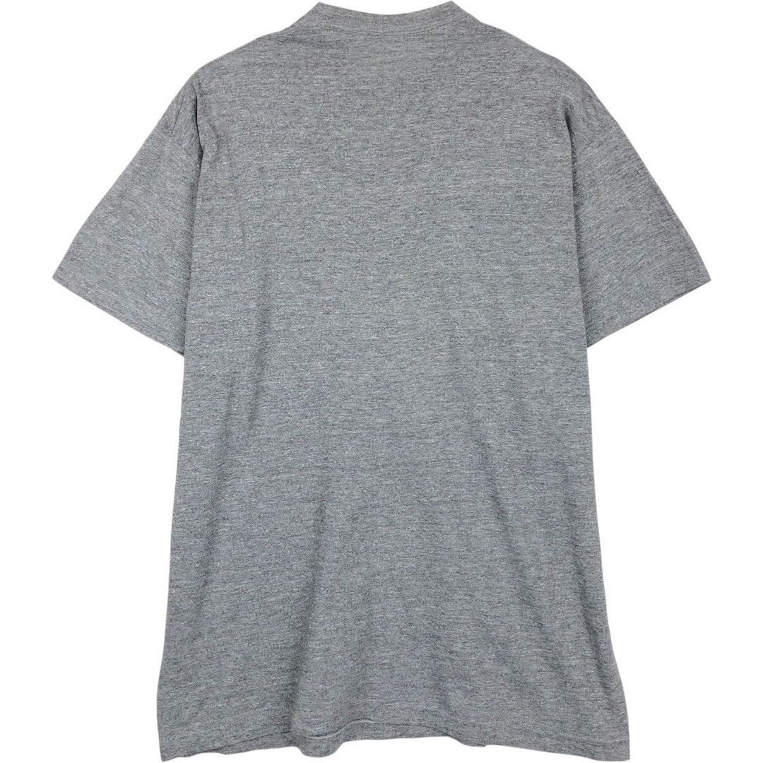 ~90'S College T-shirt, Men's Size L (approx.), Vintage unclear gray type Vintage Second Hand