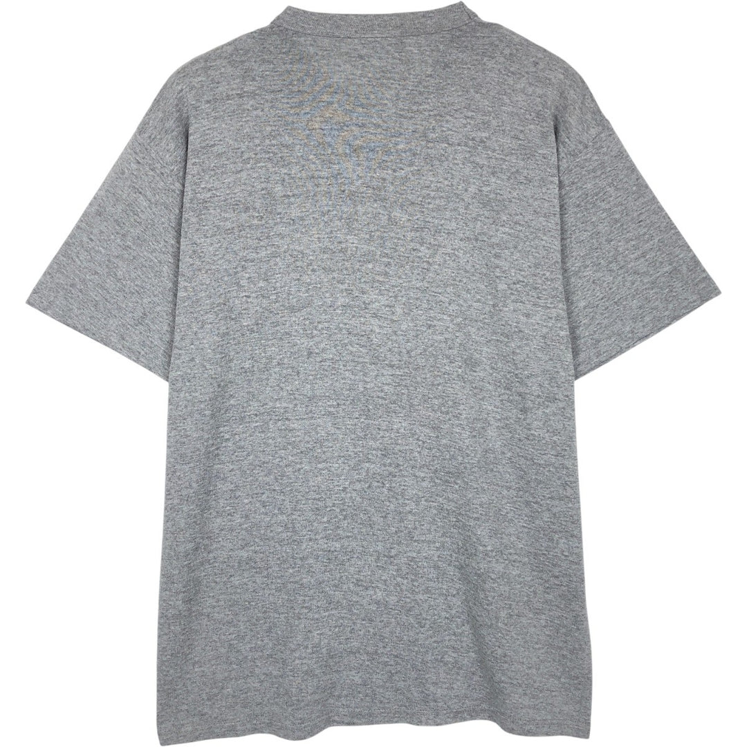 90'S Russell College T-shirt, Made in USA, Men's L size, Vintage polyester gray type Vintage Second Hand