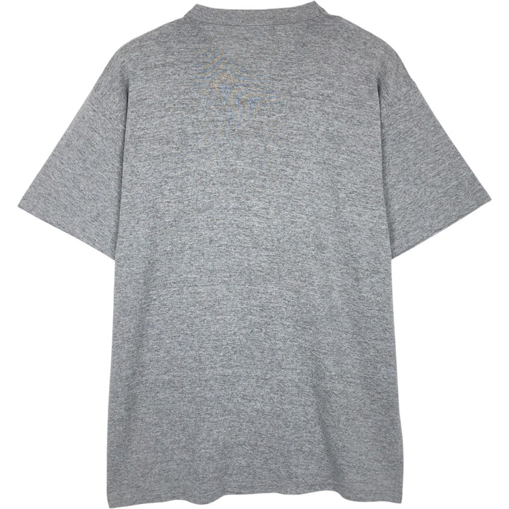 90'S Russell College T-shirt, Made in USA, Men's L size, Vintage polyester gray type Vintage Second Hand
