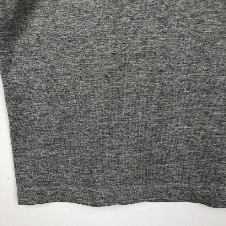 80s-90'S Jerzees Heavy Weight Triple Print College T-Shirt, Made in USA, Men's XL equivalent, Vintage polyester gray type Vintage Second Hand