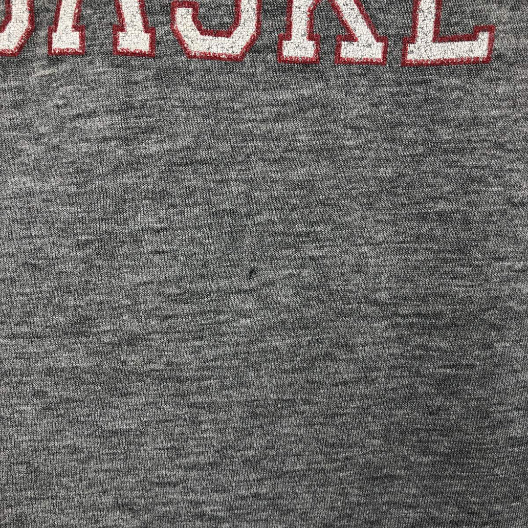 90'S Russell Triple Print College T-Shirt, Made in USA, Men's Size L (Equivalent), Vintage cotton gray type Vintage Second Hand