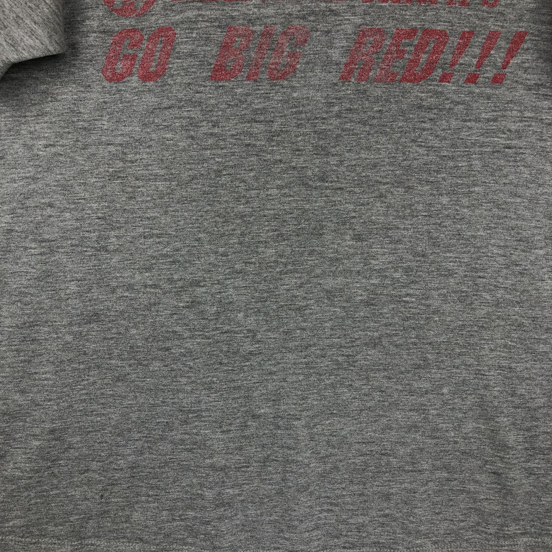 90'S Russell Triple Print College T-Shirt, Made in USA, Men's Size L (Equivalent), Vintage cotton gray type Vintage Second Hand