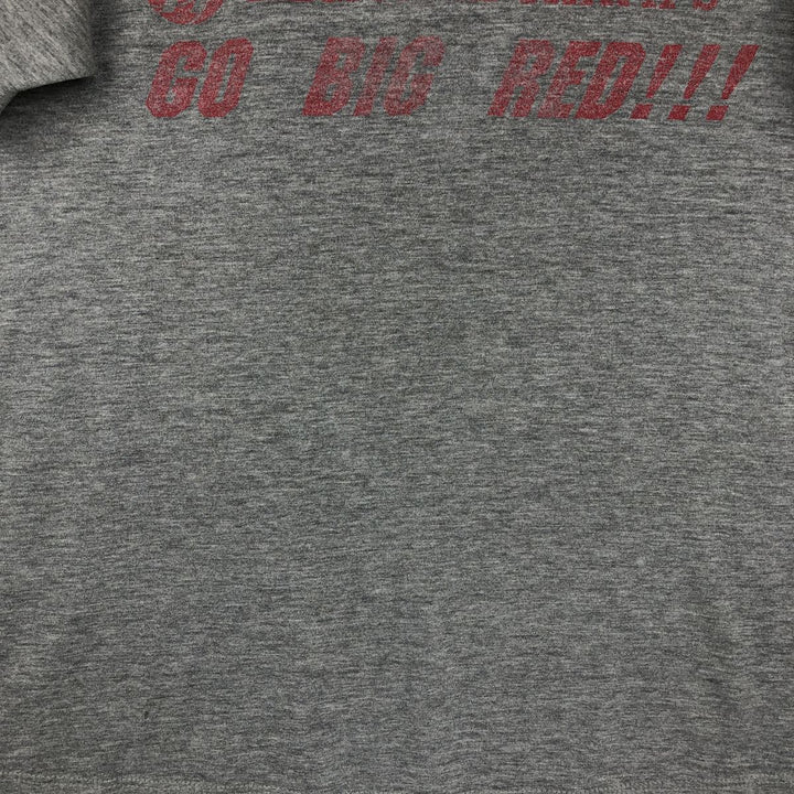 90'S Russell Triple Print College T-Shirt, Made in USA, Men's Size L (Equivalent), Vintage cotton gray type Vintage Second Hand