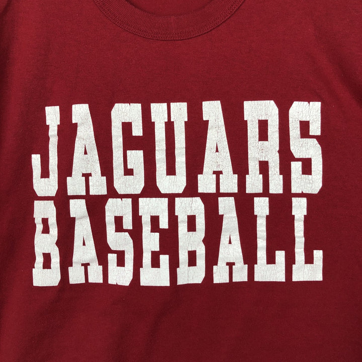 90'S Russell College T-shirt, Made in USA, Men's L size, Vintage cotton burgundy type Vintage Second Hand