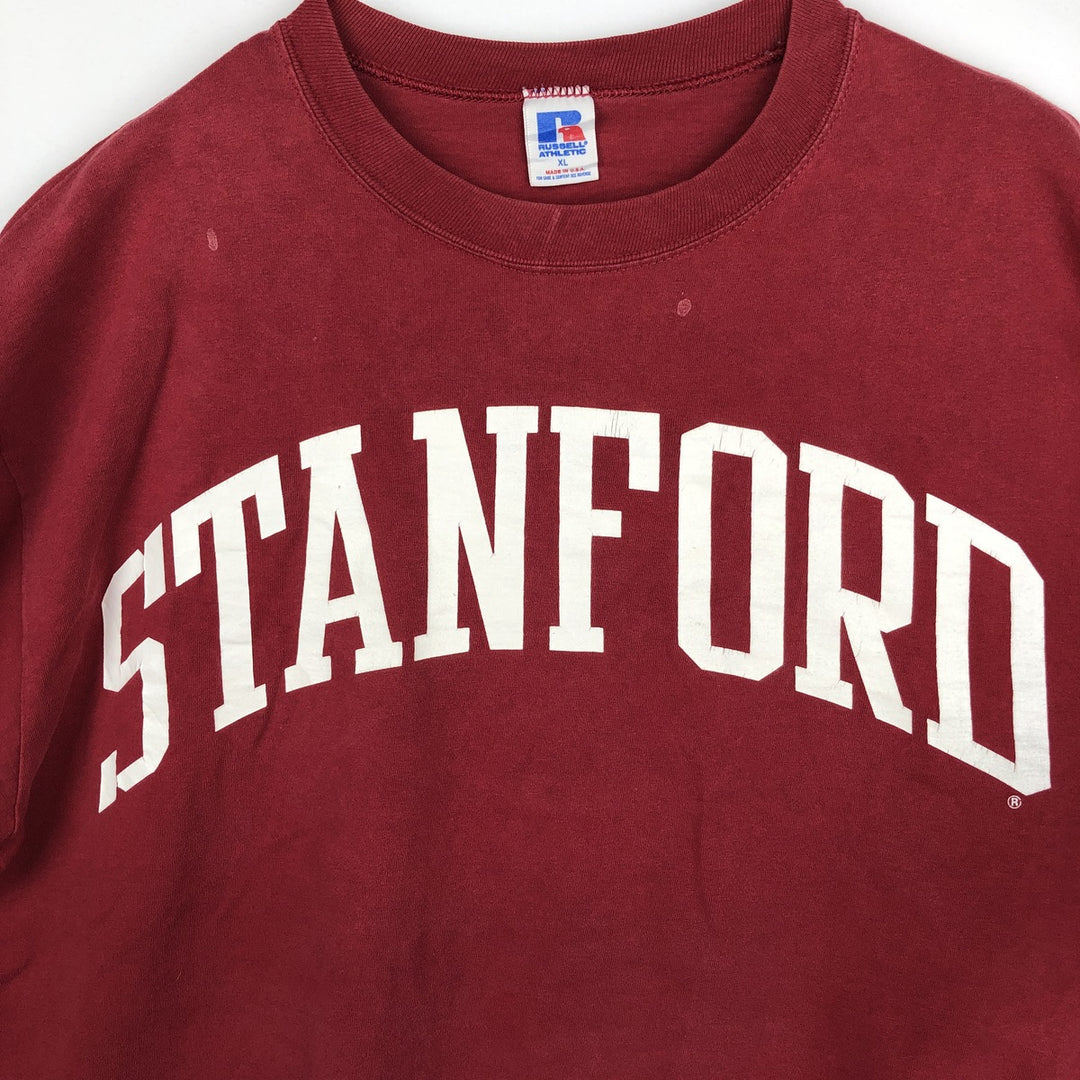 90'S Russell College T-shirt, Made in USA, Men's XL, Vintage cotton burgundy type Vintage Second Hand