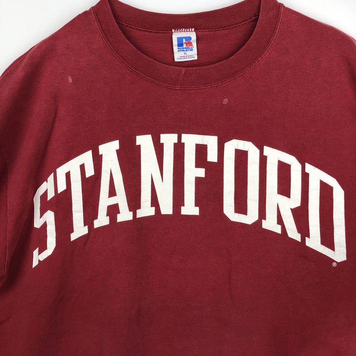 90'S Russell College T-shirt, Made in USA, Men's XL, Vintage cotton burgundy type Vintage Second Hand