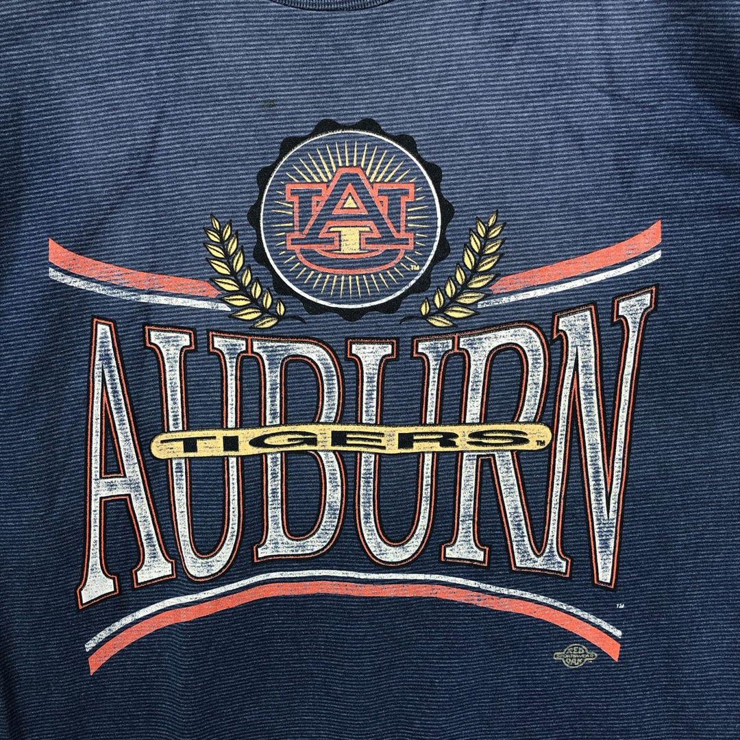 90'S Tennessee River Gold Border Pattern College T-Shirt, Made in USA, Men's Size L (Equivalent), Vintage cotton blue type Vintage Second Hand