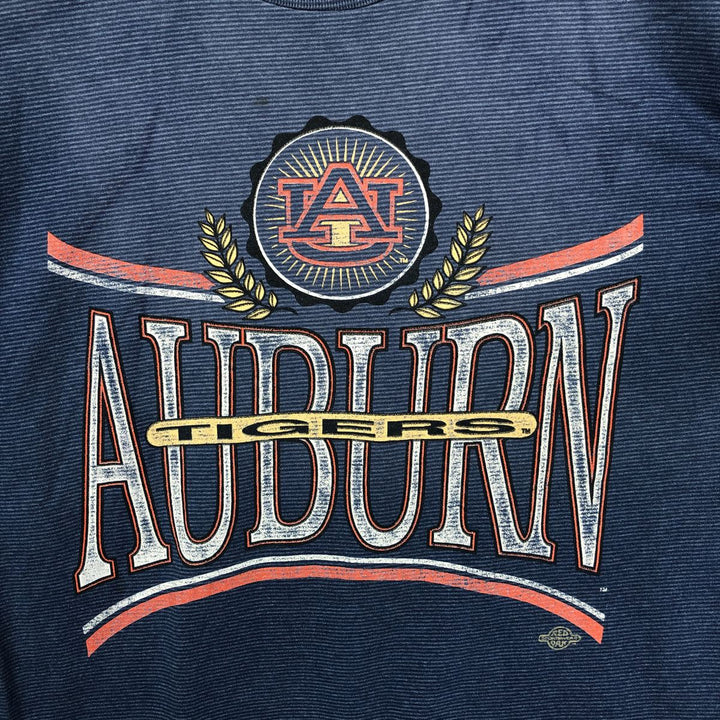 90'S Tennessee River Gold Border Pattern College T-Shirt, Made in USA, Men's Size L (Equivalent), Vintage cotton blue type Vintage Second Hand