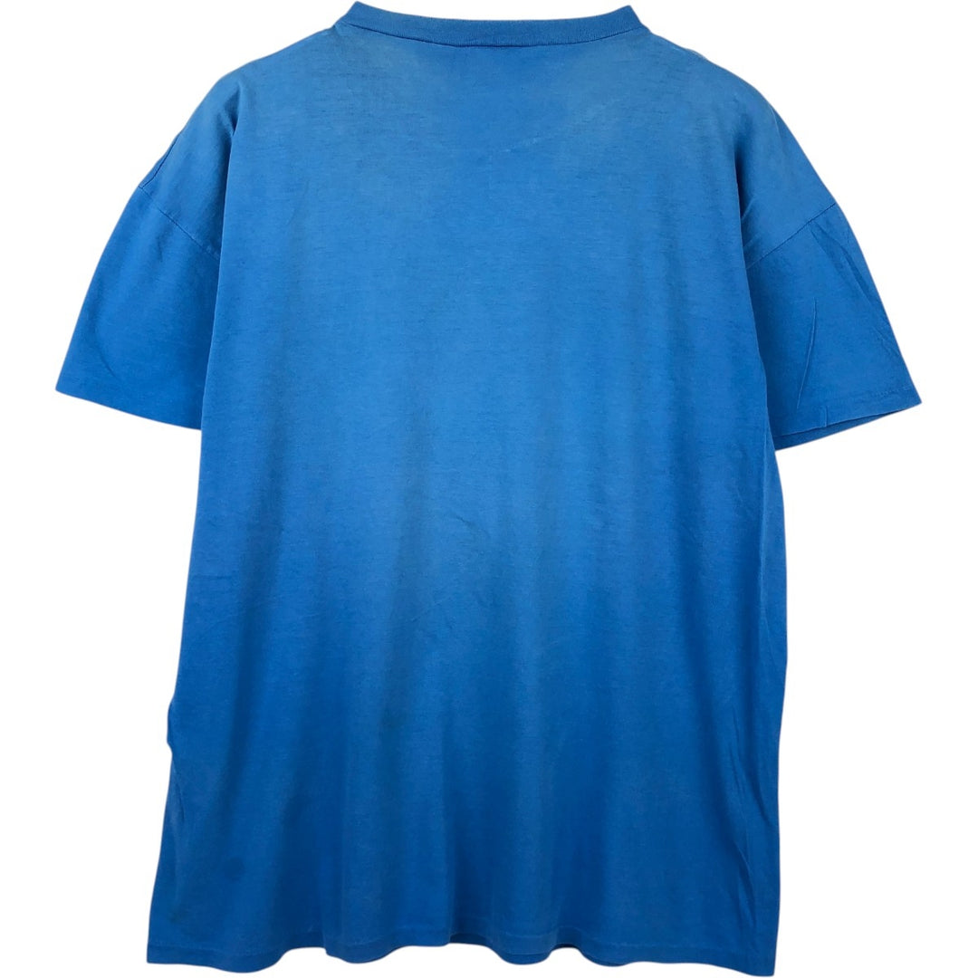 ~90'S College T-shirt, Men's Size M (approx.), Vintage unclear blue type Vintage Second Hand