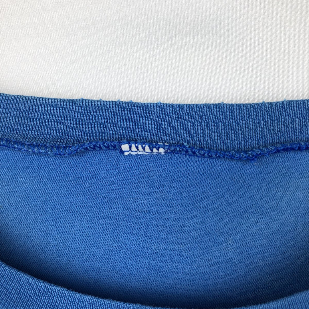 ~90'S College T-shirt, Men's Size M (approx.), Vintage unclear blue type Vintage Second Hand