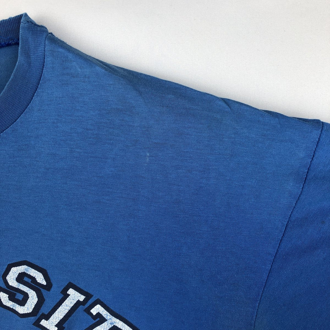 ~90'S College T-shirt, Men's Size M (approx.), Vintage unclear blue type Vintage Second Hand