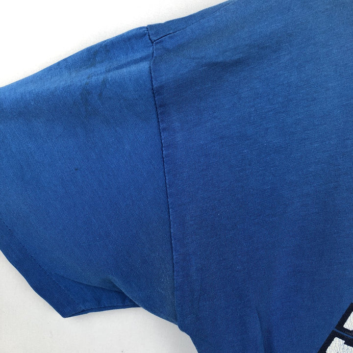 ~90'S College T-shirt, Men's Size M (approx.), Vintage unclear blue type Vintage Second Hand