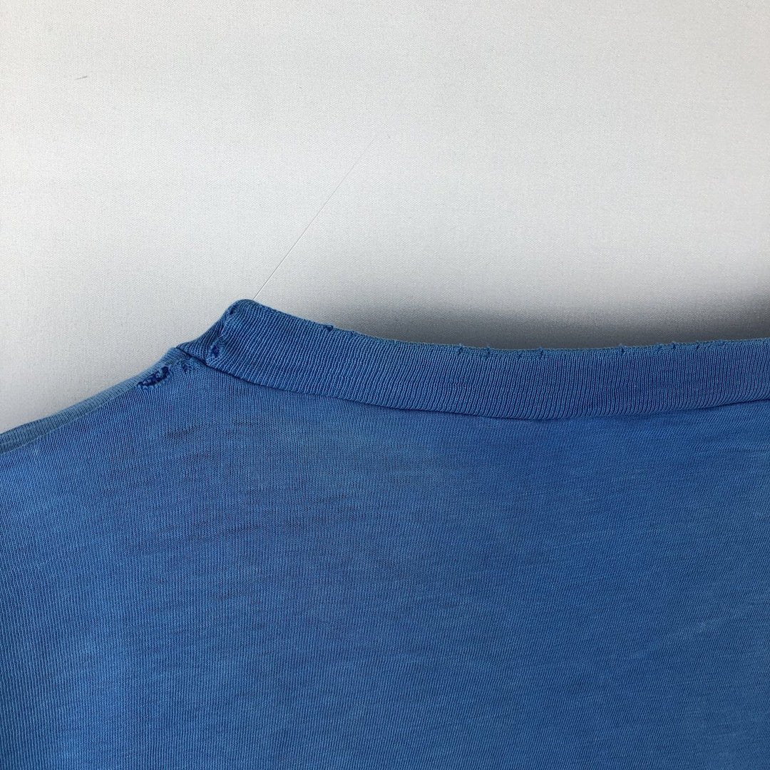 ~90'S College T-shirt, Men's Size M (approx.), Vintage unclear blue type Vintage Second Hand