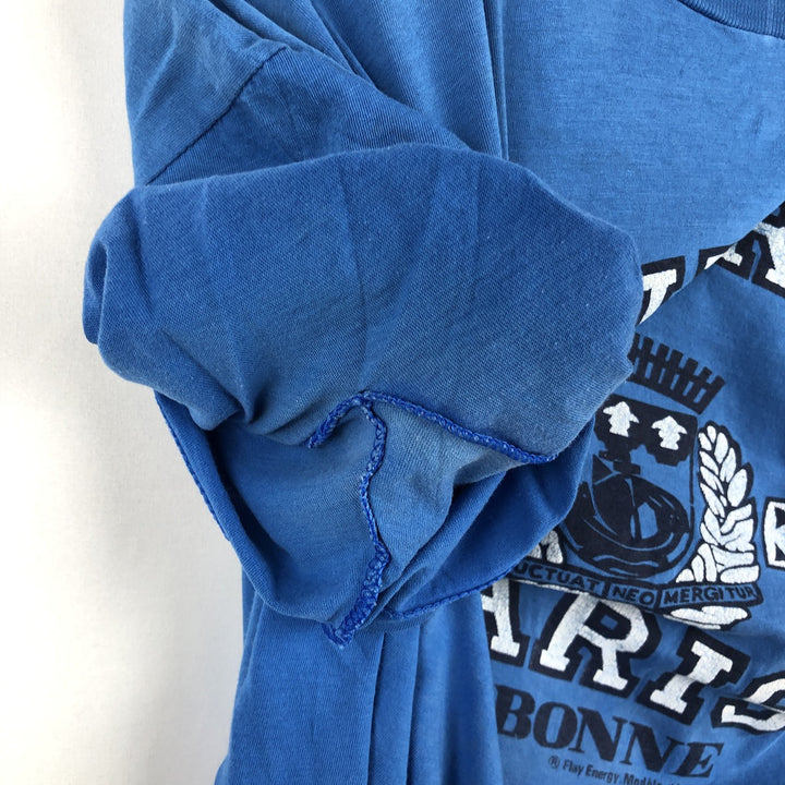 ~90'S College T-shirt, Men's Size M (approx.), Vintage unclear blue type Vintage Second Hand