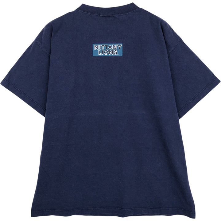 90'S GEAR PENN STATE Pennsylvania State University College T-shirt, Made in USA, Men's Size L (approx.), Vintage cotton navy blue type Vintage Second Hand