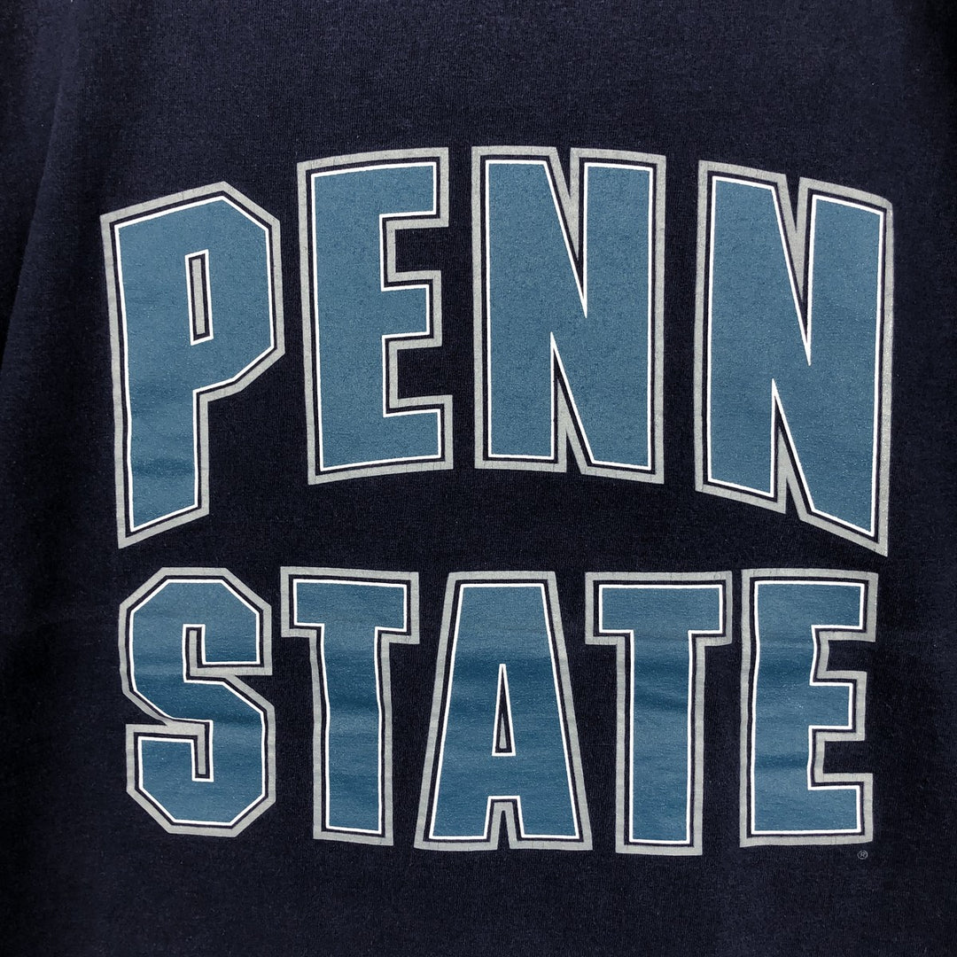 90'S GEAR PENN STATE Pennsylvania State University College T-shirt, Made in USA, Men's Size L (approx.), Vintage cotton navy blue type Vintage Second Hand