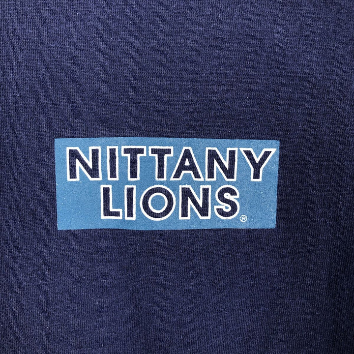 90'S GEAR PENN STATE Pennsylvania State University College T-shirt, Made in USA, Men's Size L (approx.), Vintage cotton navy blue type Vintage Second Hand